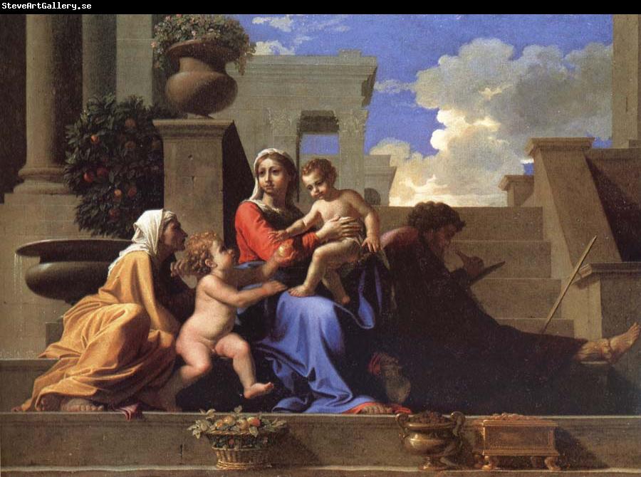 Nicolas Poussin The Saint Family on the stair